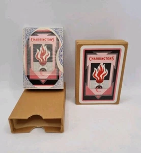 Cartas de juego Charringtons Coal Merchants De La Rue rosa Art Deco de colección raras - Imagen 1 de 12