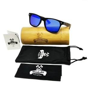 NUEVAS Gafas de Sol Polarizadas Hombres Mujeres Negro Marrón Madera de Rosa Espejo Azul Lentes Tonos - Imagen 1 de 8