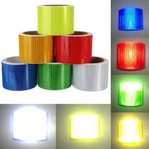 Autocollant film d'avertissement de sécurité réfléchissant multicolore argent blanc - Photo 1/15