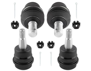 SET (4X) FRONT LOWER + UPPER BALL JOINTS KIT for JEEP WRANGLER JK 2007-2018 - Picture 1 of 1