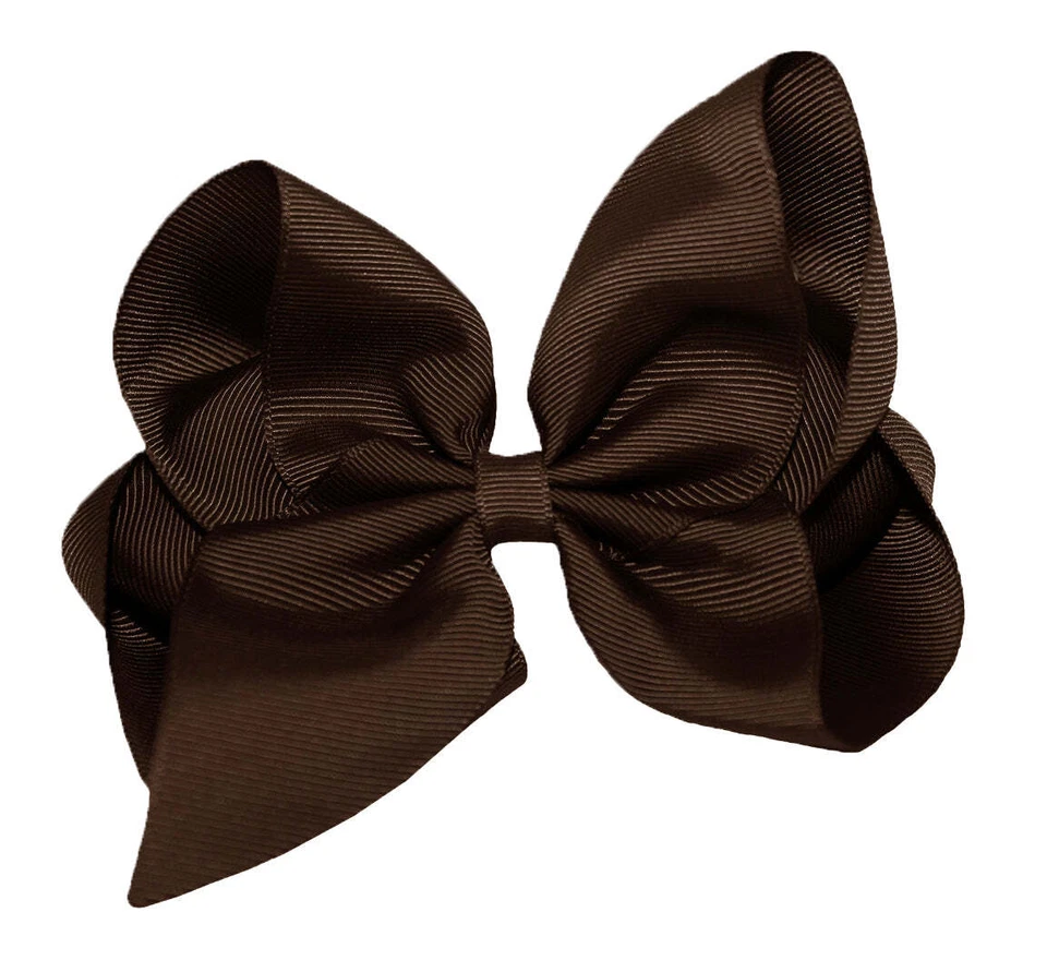 WD2U Girls 6" Classic Style Large Boutique Grosgrain Hair Bow Alligator Clip - Image 1 of 4