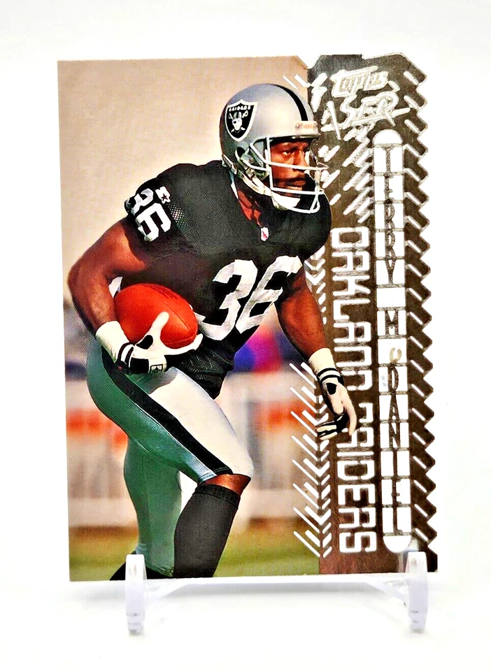 Terry McDaniel SILVER DIE-CUT 1996 Topps Laser #47 Oakland Raiders RARE - Image 1 of 2