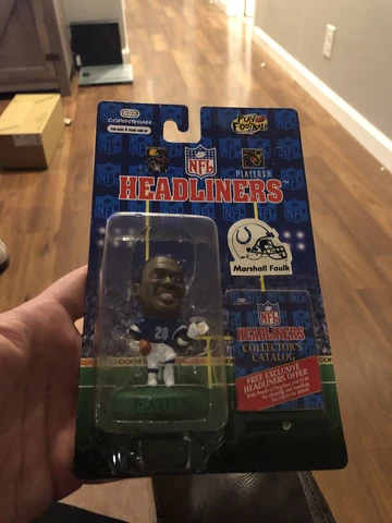 Marshall Faulk 1996 Indianapolis Colts Headliners Figure NFL NIB Corinthian NIP Cover