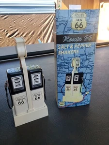 Route 66 Salt & Pepper Shakers - Light Up Gas Pump - NIB - Picture 1 of 2