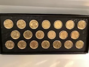 2002 Precious Metal Quarter Program 24K Gold Enhanced Quarters A20.67 - Picture 1 of 3