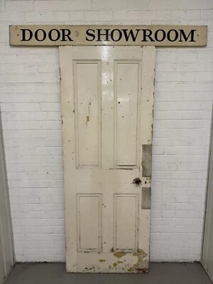 Reclaimed Vintage Old Victorian Pine Internal 4 panel Door 1970 Or 1965 x 760mm - Image 1 of 4