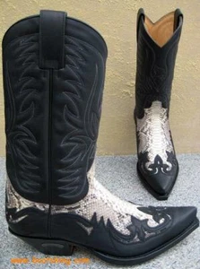 Botas Sendra serpiente botas de vaquero botas occidentales pitón hechas a mano talla 38 a 41 - Imagen 1 de 5