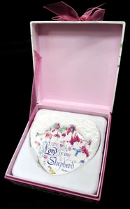 Lady Jayne Ltd Briefbeschwerer Keramik Blumen Herz ""The Lord is my Shepherd"" 2003 - Bild 1 von 4