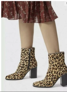 Coach Leopard Print Fur Bootie Sz 6.5 B - Picture 1 of 4