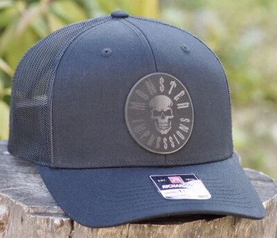 Gorra de camionero de béisbol Richardson 112 malla ajustable personalizada limitada negra Foto 1 de 4