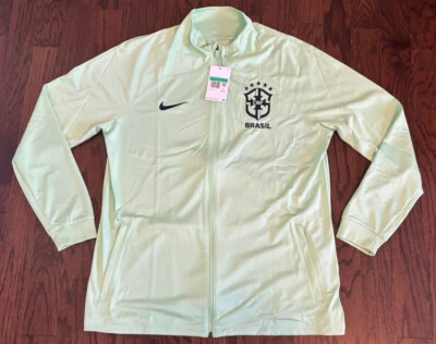 NWT $95 Brazil Strike Nike Dri-Fit Soccer Track Jacket Green XL DX1950-390 - Image 1 of 4