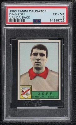 1963-64 Panini Calciatori Valida Back Dino Zoff PSA 6 Foto 1 de 2