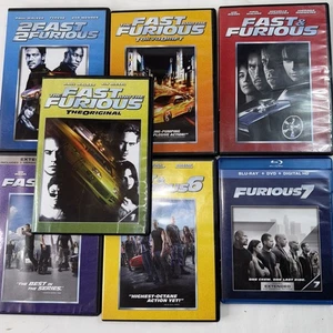 Fast and Furious Dvd Movie Set 1 - 7 Vin Diesel, Paul Walker Pre-owned - Picture 1 of 9