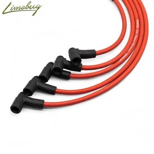 Classic Type 1 Billet / MSD Pertronix Red 8mm Flamethrower HT Ignition Leads VW - Picture 1 of 1