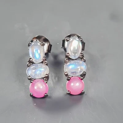 Jewelry for women Natural Moonstone Earrings 925 Sterling Silver /E129290 - Image 1 of 4