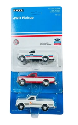 (3) Varied Ertl Ford F-250 4WD Pick-Up Trucks ~ 1994 Sealed Die Cast 1:64 - Image 1 of 4