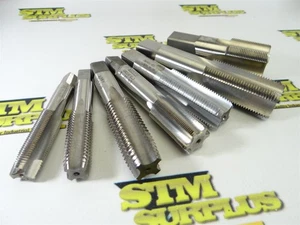 LOT OF 7 ASSORTED HSS 3 4 & 6 FLUTE TAPS 3/4"-16NF +.005" TO 1-1/2"-16NS GTD USA - Picture 1 of 11