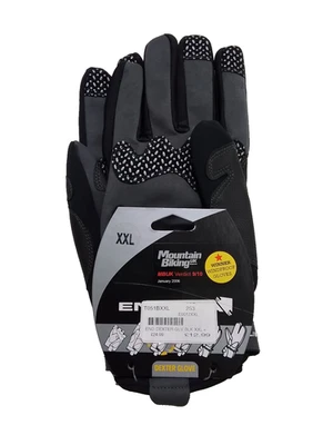 Luvas masculinas de ciclismo Endura Dexter tamanho XXL pretas acolchoadas nas palmas das mãos reflexivas novas F1 - Imagem 1 de 4