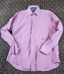 Vintage Tommy Hilfiger Dress Shirt  Button Down Red Mens Medium 15.5 /32-33  - Picture 1 of 11