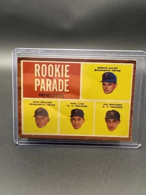 1962 Topps #596 Pepitone/Linz/Allen/Rollins Rookie Parade Foto 1 de 2