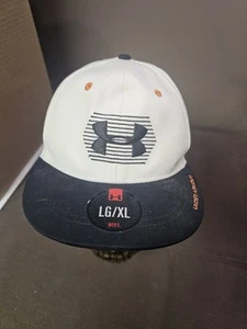 Under Armour Heat Gear Hat. White and Black Adult L/XL new with tags - Picture 1 of 9