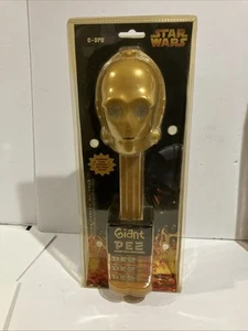 DISPENSER CARAMELLE PEZ GIGANTE - C-3PO Musical Suona Musica Star Wars Nuovo - Foto 1 di 2