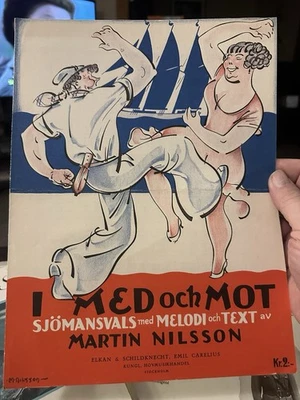 H 1930 Sweden Sheet Music ‘I Med Och Mot’ by Martin Nilsson - Image 1 of 3