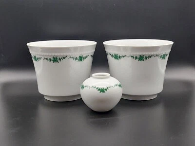 FÜRSTENBERG grüne Ranke  Blumenübertopf 13,3 cm - Bild 1 von 4