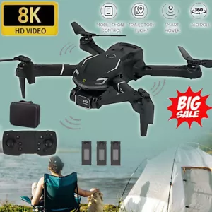 Mini-Faltbar FPV Drohne Mit 8K HD Dual Kamera Selfie RC Quadrocopter Drone 3Akku - Bild 1 von 12