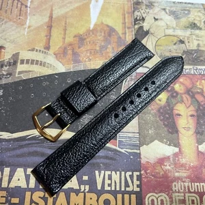 Vintage Accutron size 17.5mm Real Buffalo vintage watch strap USA 1960s 1 keeper - Picture 1 of 5