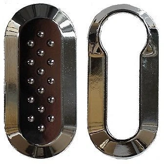 GUSCIO COVER CHIAVE CROMATA ARGENTO FIAT GRANDE PUNTO BRAVO 500 LANCIA YPSILON - Immagine 1 di 1