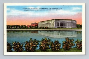 Bureau of Engraving and Printing Potomac Park Basin Washington D.C. Postcard - Picture 1 of 2