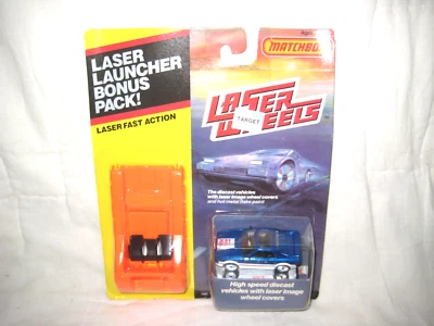 Lote de bonificación de ruedas láser Matchbox MIP con Toyota MR2 1986 y lanzador naranja Foto 1 de 4