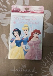 Vintage Hallmark Disney Princess Party Birthday Invitations 8 pack New! - Picture 1 of 2