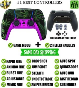 Purple Haze V2 Pro Modded + 2 paletas reflex controlador Modz silencioso para PS5 FABRICANTE DE EQUIPOS ORIGINALES - Imagen 1 de 2