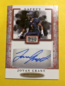 JOVAN GRANT #1  2021 SAGE Hit Premier Draft - #A31 - Red - RC - Auto - Rams #11 - Picture 1 of 2