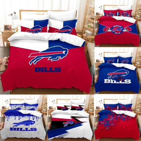 Buffalo Bills Bedding Sets 3Pcs Duvet Cover Bedroom Pillowcases Comforter Cover Cover