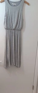 Ann Taylor Loft XS Gray T Shirt Dress Full Swing Skirt - Picture 1 of 12
