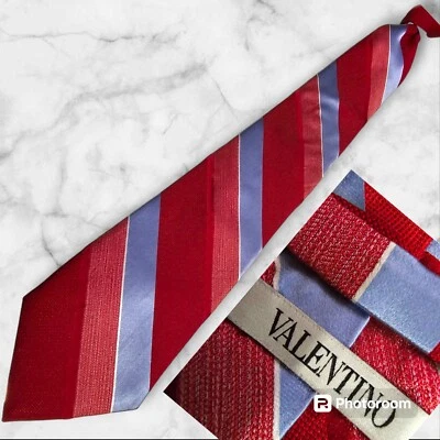 CORBATA DE SEDA TEJIDA ITALIANA ELEGANTE VALENTINO ROMA, NUEVA CON ETIQUETAS $135 Foto 1 de 4