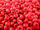 15g >150pc Size 6/0 4.5mm Czech Glass Seed Beads - Opaque Solid Bright Red