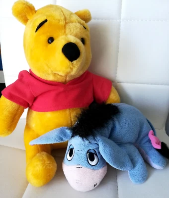 I-aah Esel und Winnie Pooh Disney Plüsch Stofftiere Kuscheltiere Iah Puuh Advent - Bild 1 von 4