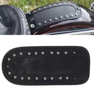 Black PU Leather Rear Fender Bib Solo Seat For Harley Heritage Softail 06-17 US - Picture 1 of 11
