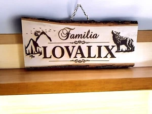 Personalized Engraved Wood Sign 23" Large Rectangle Basswood. Horse & Horseshoe - Picture 1 of 5