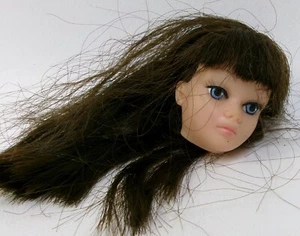 Vintage 1969 Uneeda Dollikin Fashion Doll Rooted Hair Head Only - Picture 1 of 2