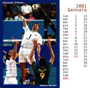 SPORT: FEDERAZIONE ITALIANA PALLAVOLO - 12 CARTOLINE CALENDARIO ANNO 2001 - Imagen 1 de 24