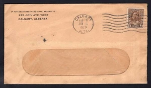 Canada CALGARY 1923 Cover with Perfin IHC - Imagen 1 de 2