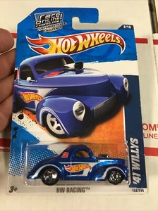 Hot Wheels 2011 HW Racing 2/10 '41 WILLY'S Blue Variant w/Chrome 5SP (21) - Picture 1 of 7