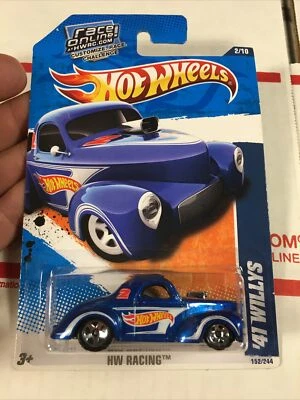 Hot Wheels 2011 HW Racing 2/10 '41 WILLY'S Blue Variant w/Chrome 5SP (21) - Image 1 of 4