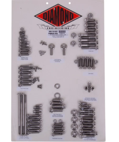 Diamond Engineering Kit Transformación Acero Inoxidable Pulido 12 Puntos 07-16 Touring Foto 1 de 1