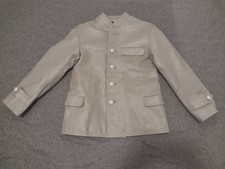German Naval Engineers Grey Leather Jacket Size 38 FAB WWII Soilder of Fortune